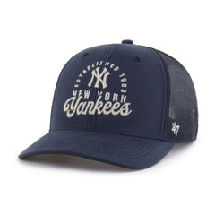 New York Yankees Pitstop Trucker Adjustable Hat Navy