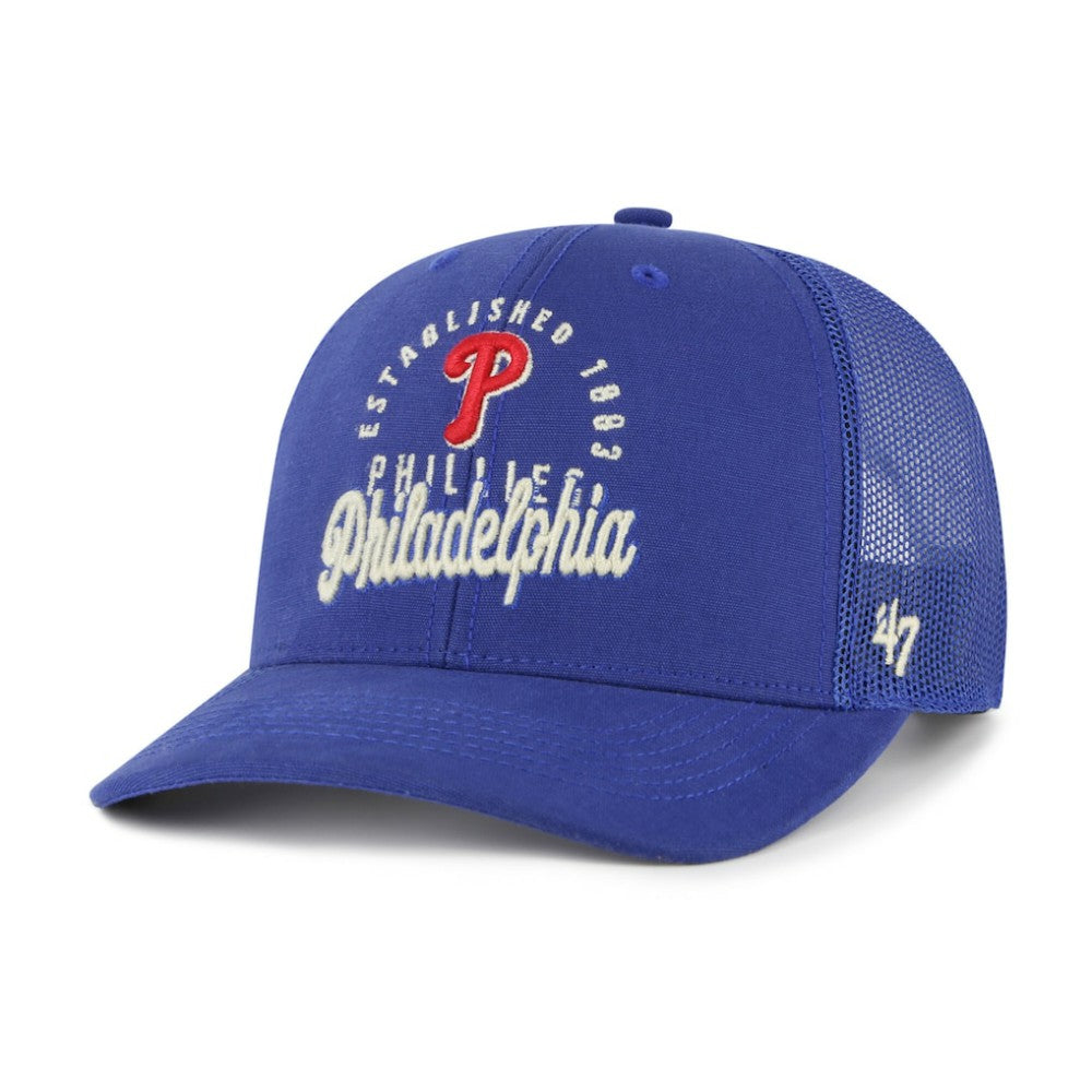 Philadelphia Phillies Pitstop Trucker Adjustable Hat Royal