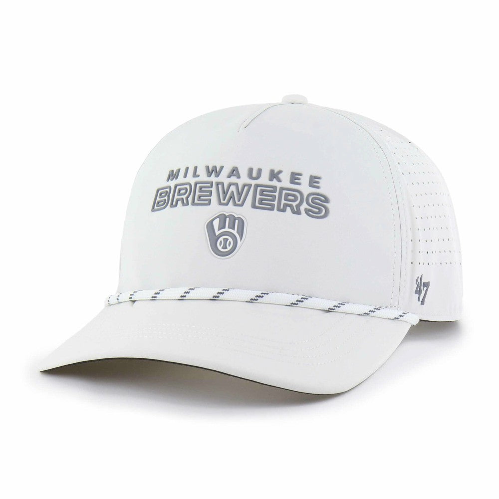Milwaukee Brewers Forward Vault Hitch Adjustable Hat White