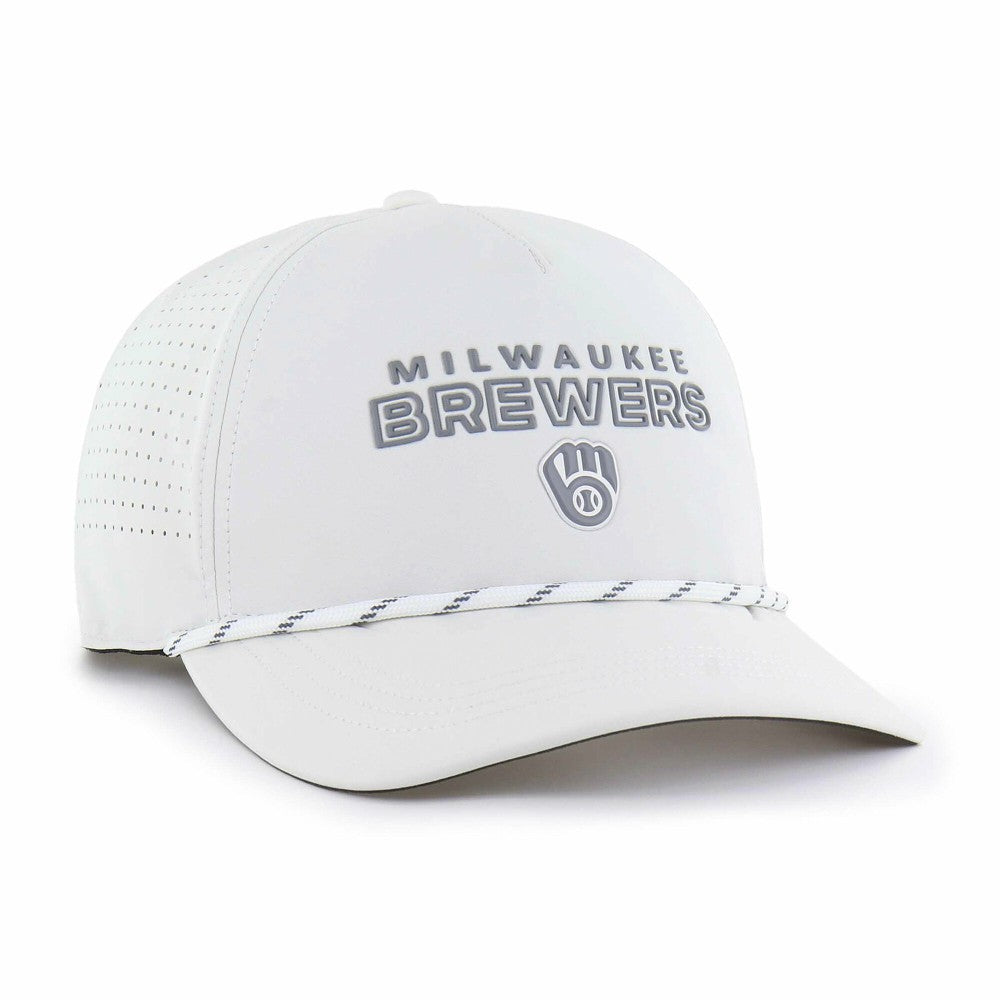 Milwaukee Brewers Forward Vault Hitch Adjustable Hat White