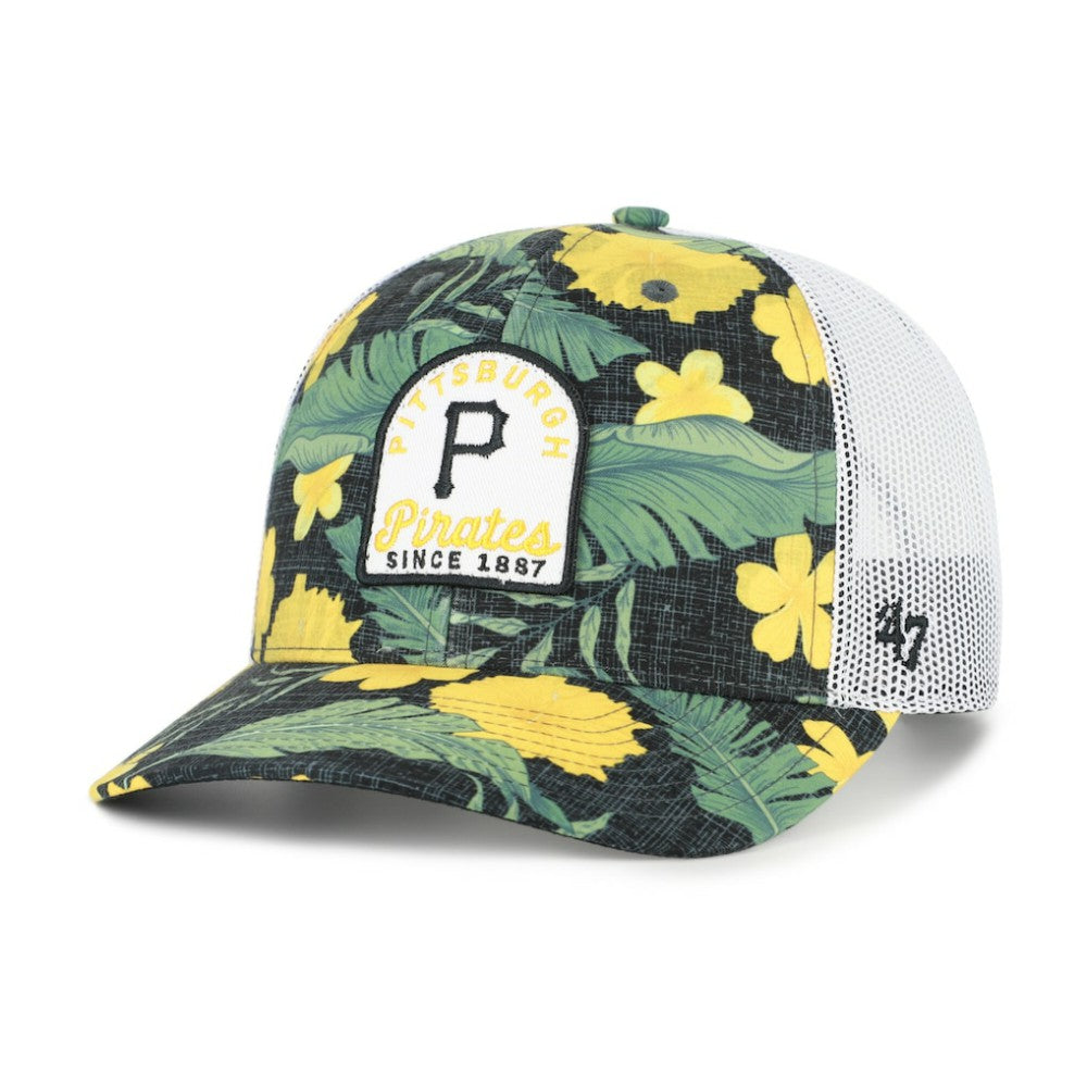 Pittsburgh Pirates Beachside Adjustable Trucker Hat Black