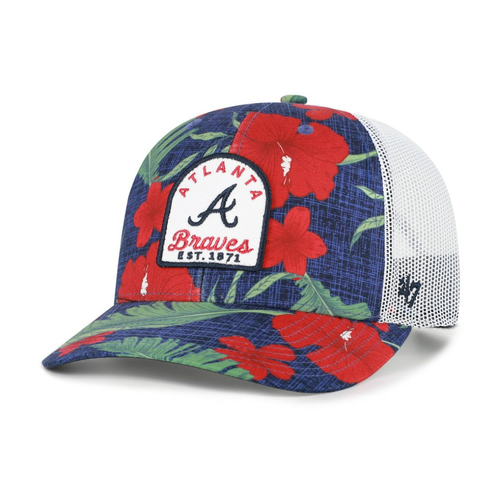 Atlanta Braves Beachside Adjustable Trucker Hat Navy