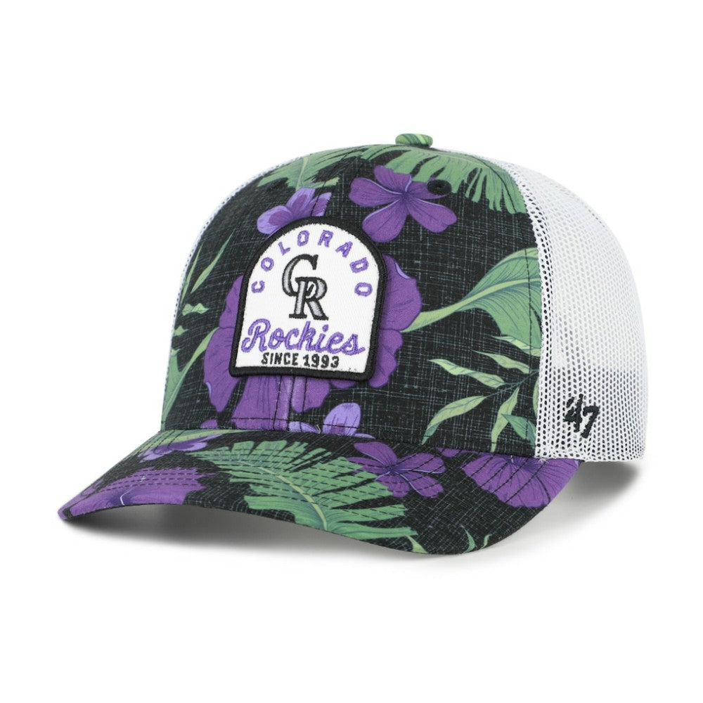 Colorado Rockies Beachside Adjustable Trucker Hat Black