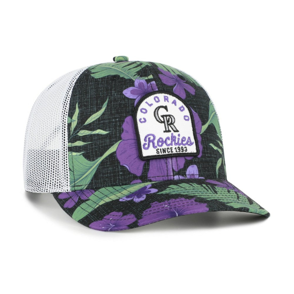 Colorado Rockies Beachside Adjustable Trucker Hat Black