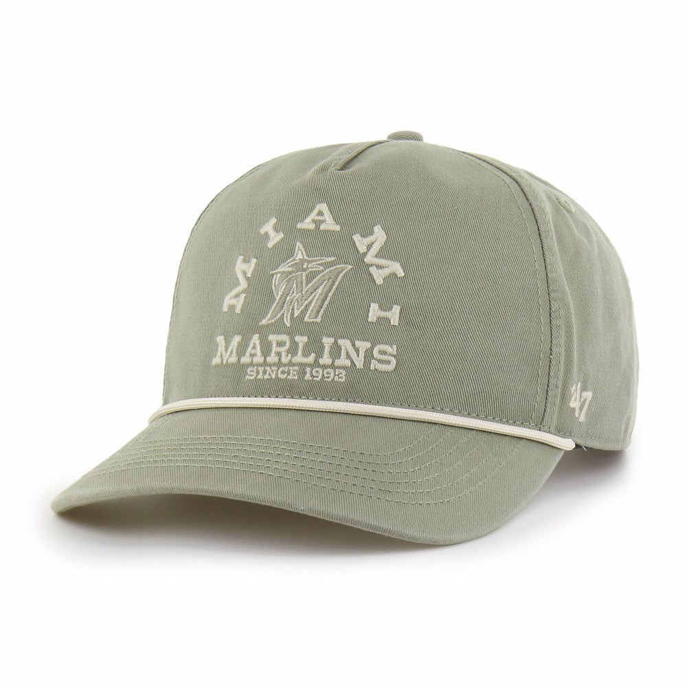 Miami Marlins Canyon Ranchero Hitch Adjustable Hat Olive