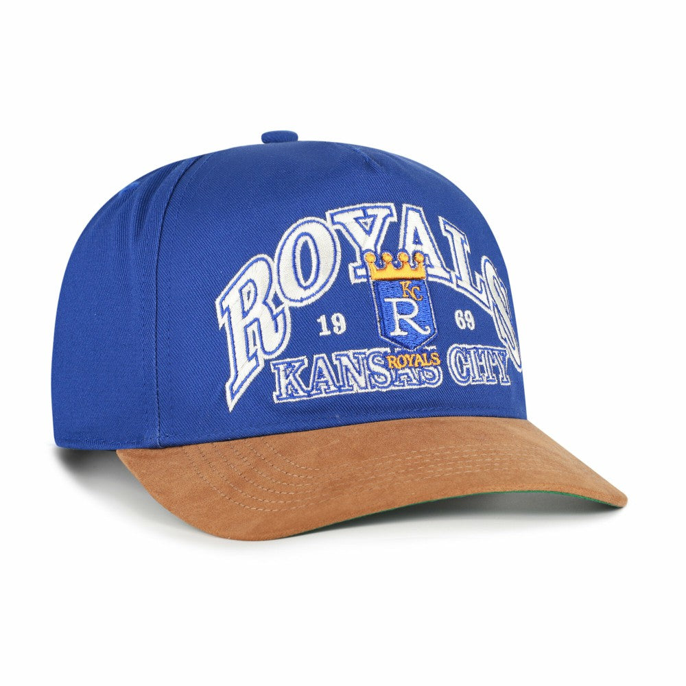 Kansas City Royals Cooperstown Break Wood Suede Hitch Adjustable Hat Royal/Brown