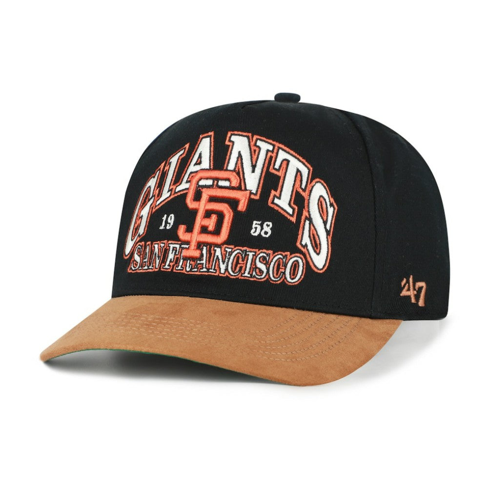 San Francisco Giants Cooperstown Break Wood Suede Hitch Adjustable Hat Black/Brown