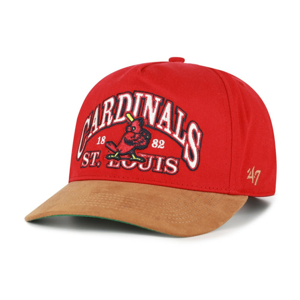 St. Louis Cardinals Cooperstown Break Wood Suede Hitch Adjustable Hat Red/Brown