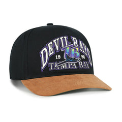 Tampa Bay Rays Cooperstown Break Wood Suede Hitch Adjustable Hat Black/Brown