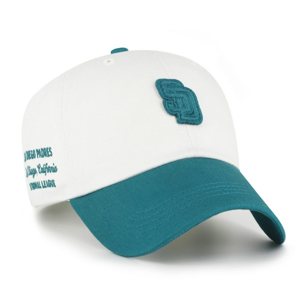 San Diego Padres Contemporary Tonal Clean Up Adjustable Hat White/Teal