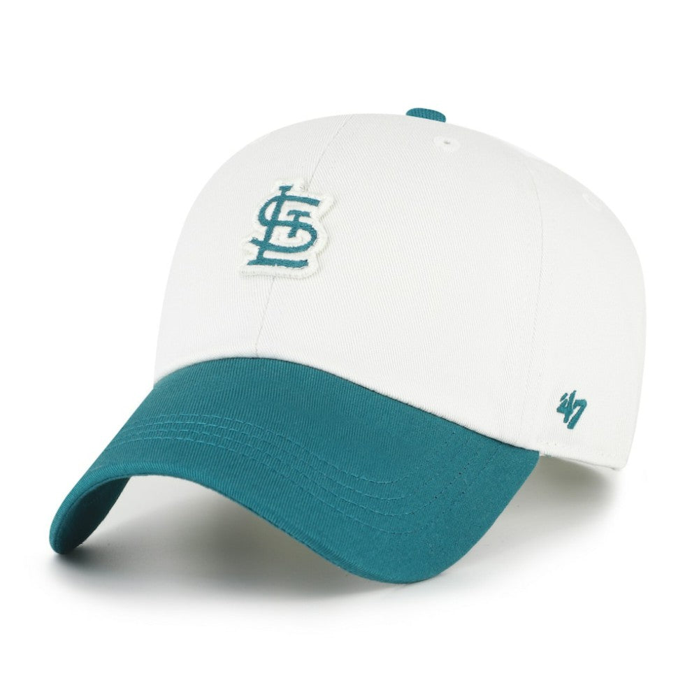 St. Louis Cardinals Contemporary Tonal Clean Up Adjustable Hat White/Teal