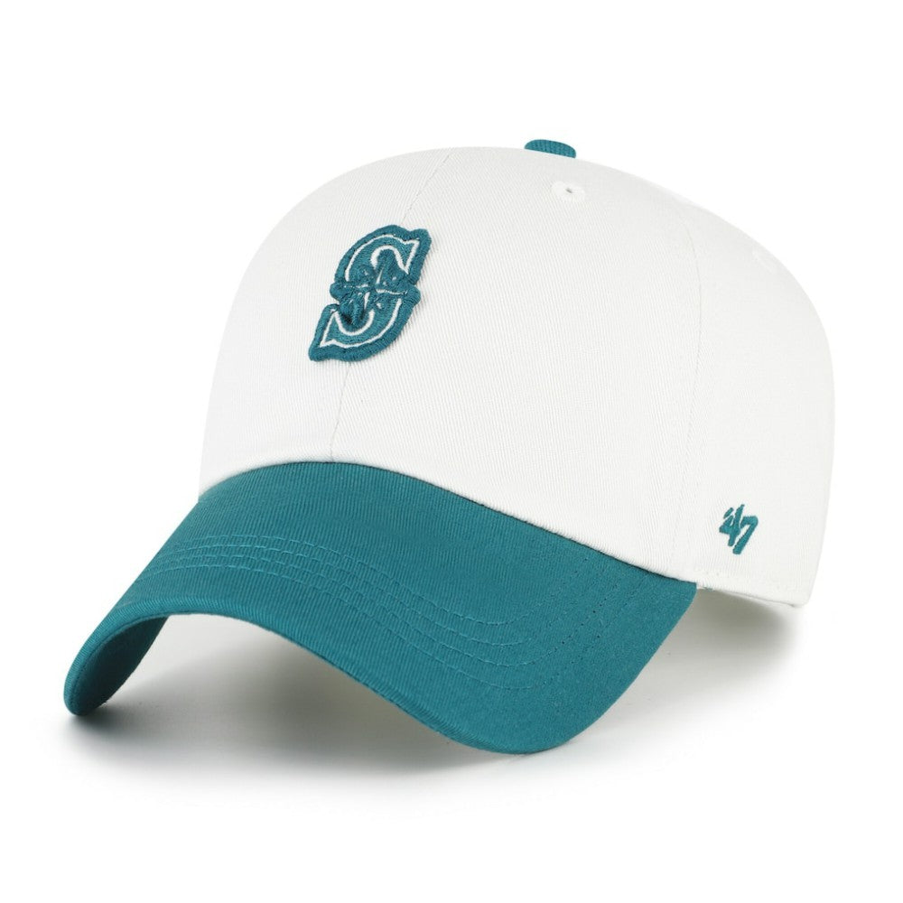 Seattle Mariners Contemporary Tonal Clean Up Adjustable Hat White/Teal