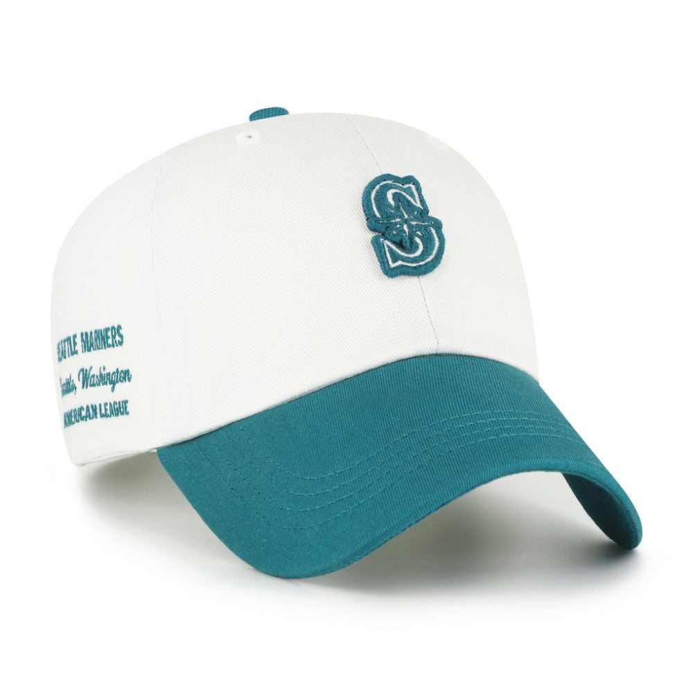 Seattle Mariners Contemporary Tonal Clean Up Adjustable Hat White/Teal