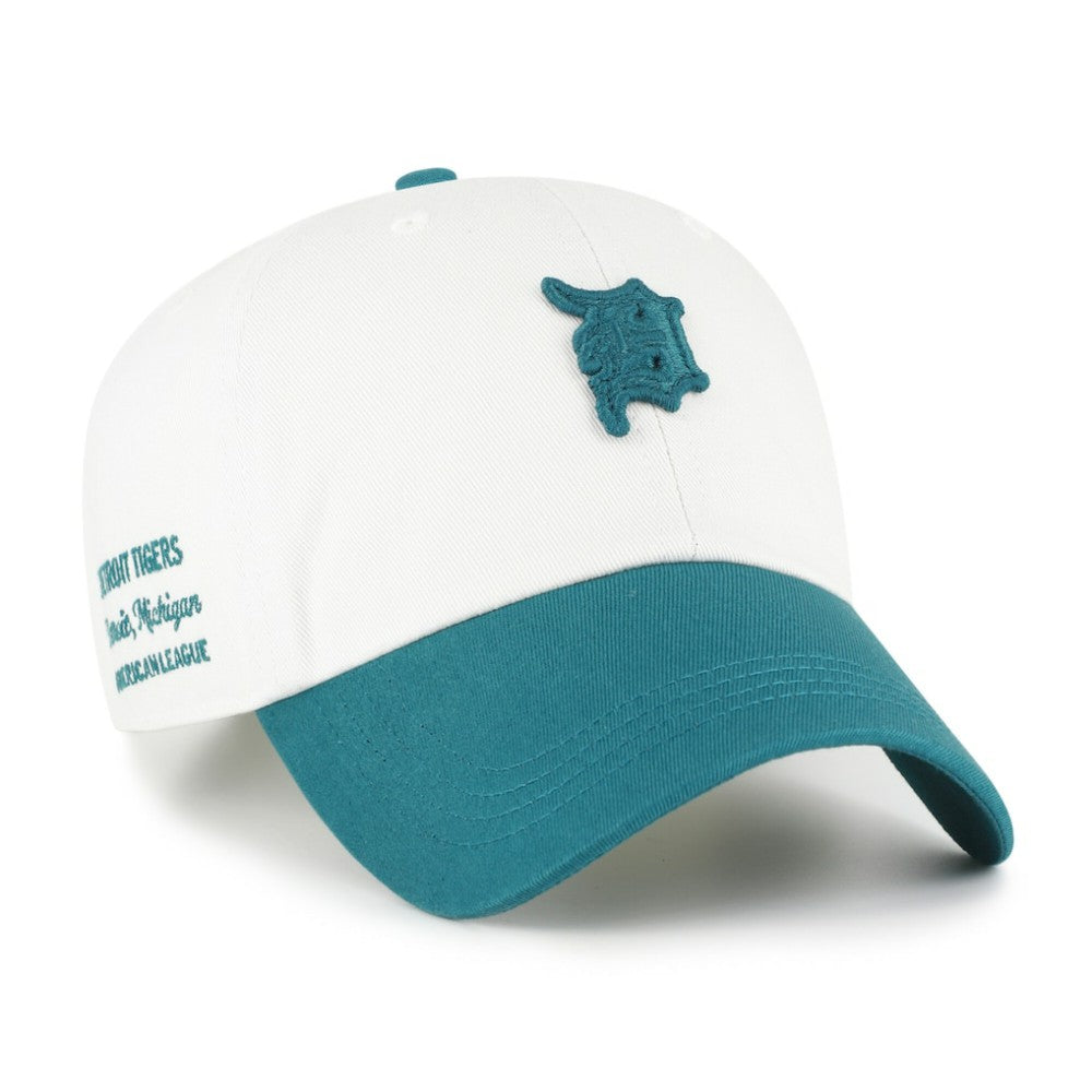 Detroit Tigers Contemporary Tonal Clean Up Adjustable Hat White/Teal