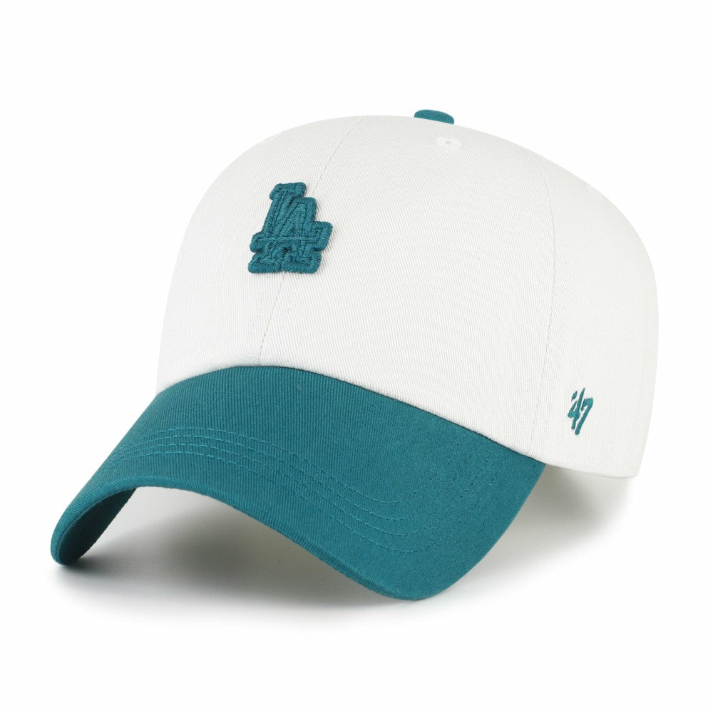 Los Angeles Dodgers Contemporary Tonal Clean Up Adjustable Hat White/Teal