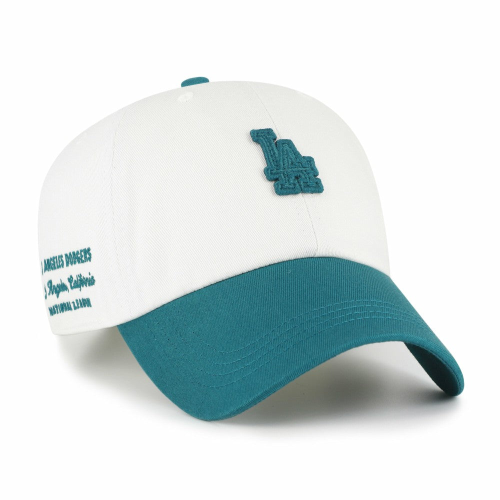 Los Angeles Dodgers Contemporary Tonal Clean Up Adjustable Hat White/Teal
