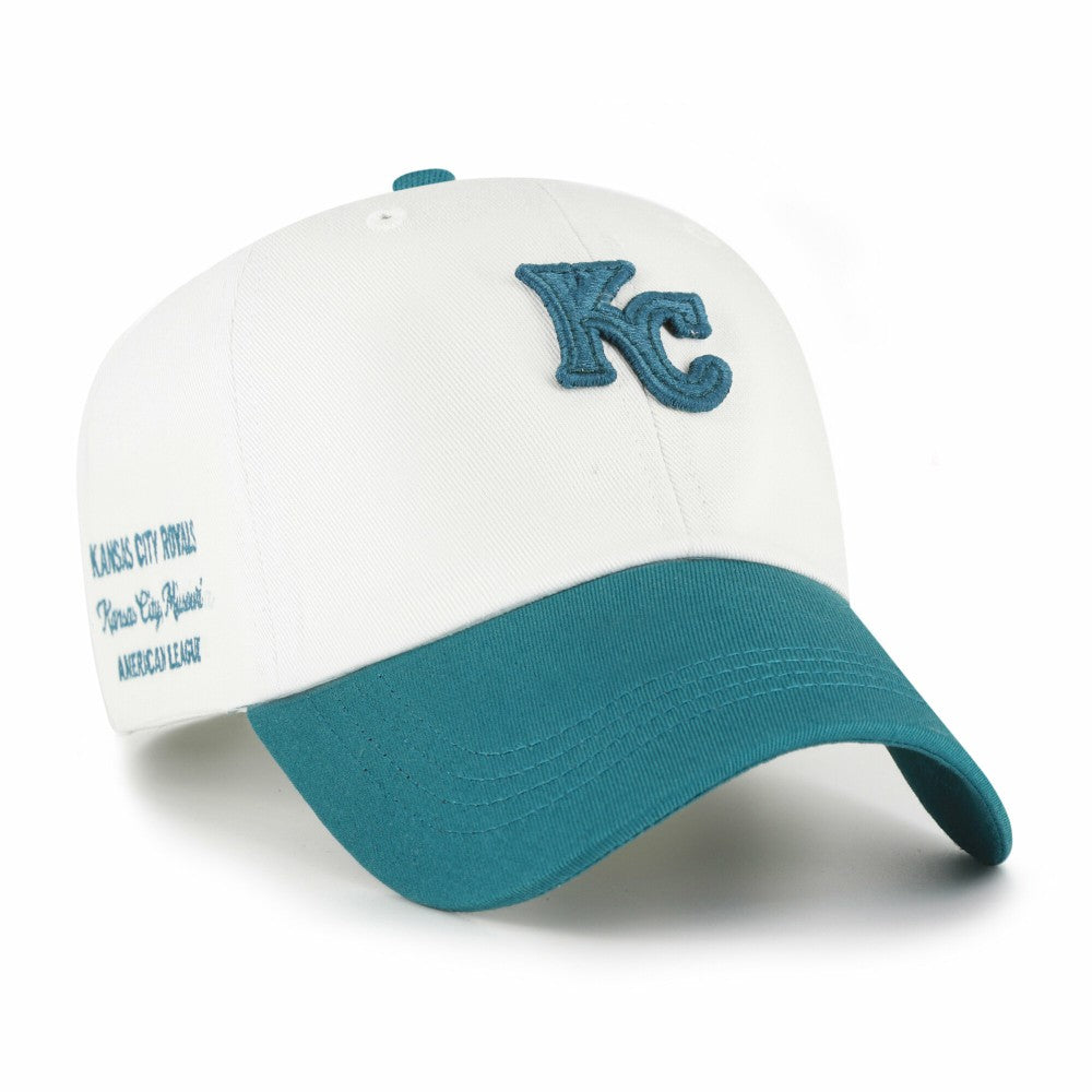 Kansas City Royals Contemporary Tonal Clean Up Adjustable Hat White/Teal