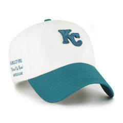 Kansas City Royals Contemporary Tonal Clean Up Adjustable Hat White/Teal