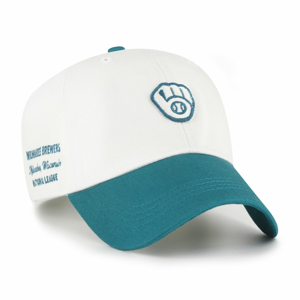 Milwaukee Brewers Contemporary Tonal Clean Up Adjustable Hat White/Teal