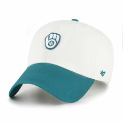 Milwaukee Brewers Contemporary Tonal Clean Up Adjustable Hat White/Teal