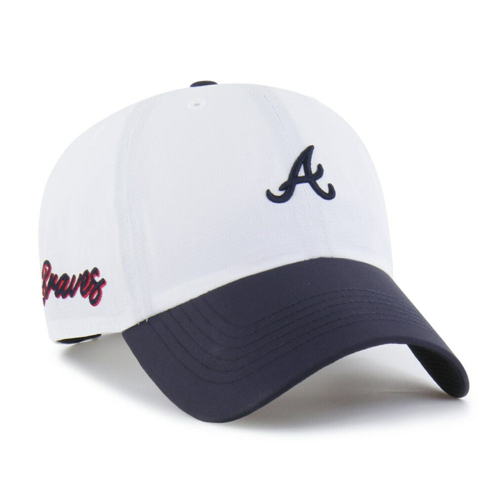 Atlanta Braves Vista Mini Clean Up brrr° Adjustable Hat White/Navy