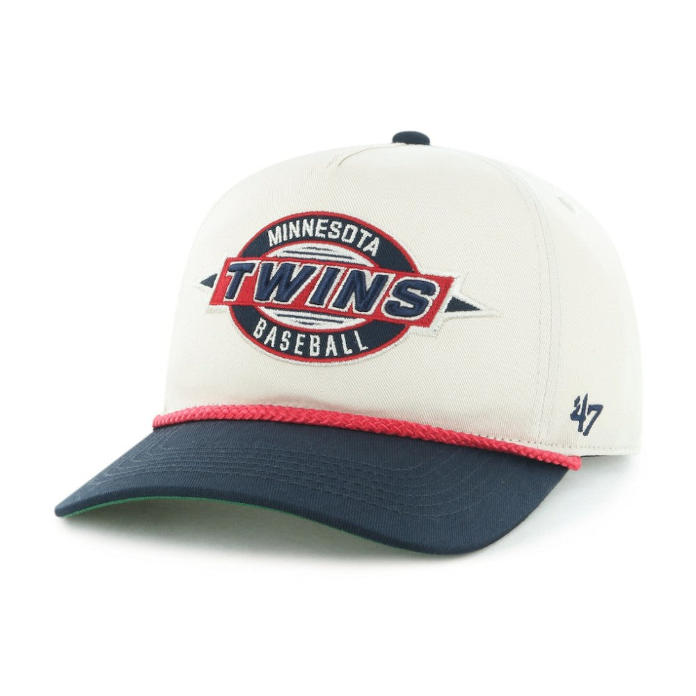 Minnesota Twins Youth Frame Out Hitch Adjustable Hat Natural/Navy