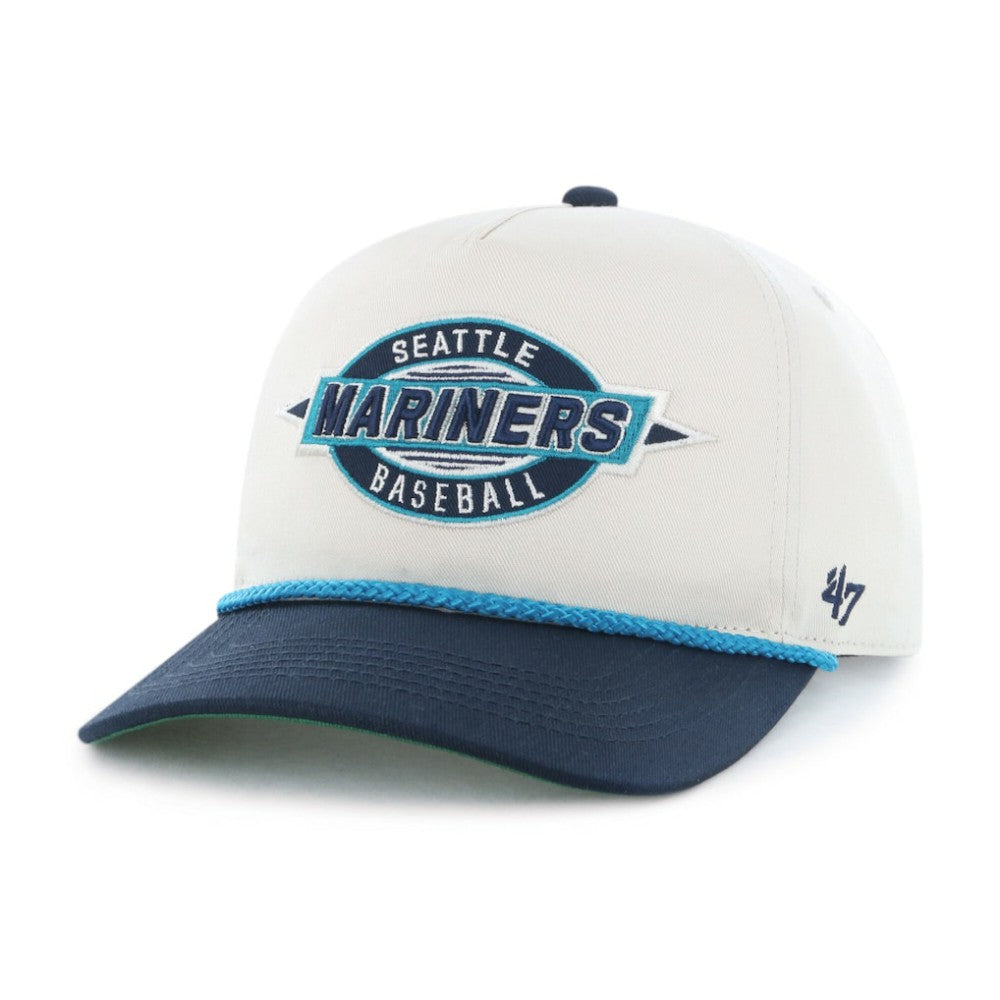 Seattle Mariners Youth Frame Out Hitch Adjustable Hat Natural/Navy