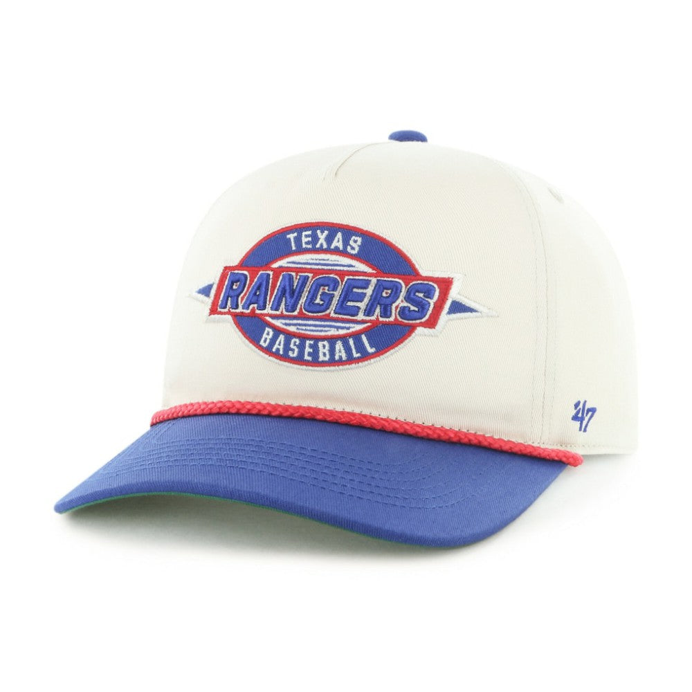 Texas Rangers Youth Frame Out Hitch Adjustable Hat Natural/Royal