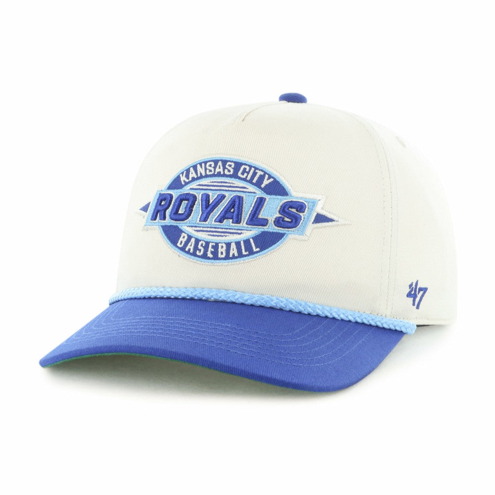 Kansas City Royals Youth Frame Out Hitch Adjustable Hat Natural/Royal