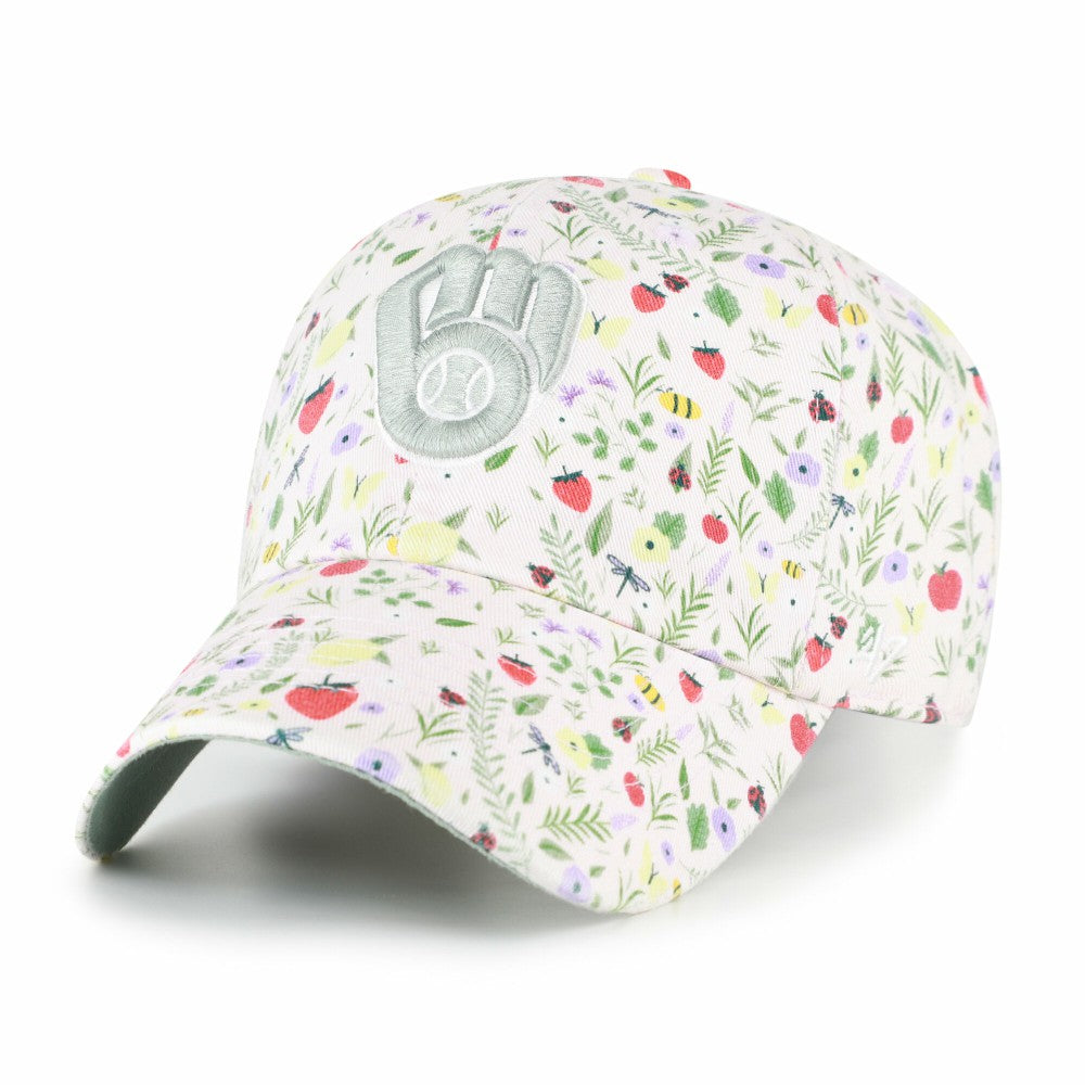 Milwaukee Brewers Girls Youth Posey Clean Up Adjustable Hat Light Pink