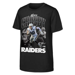 Maxx Crosby Las Vegas Raiders Outerstuff Youth Triple Pic T-Shirt - Black cheap