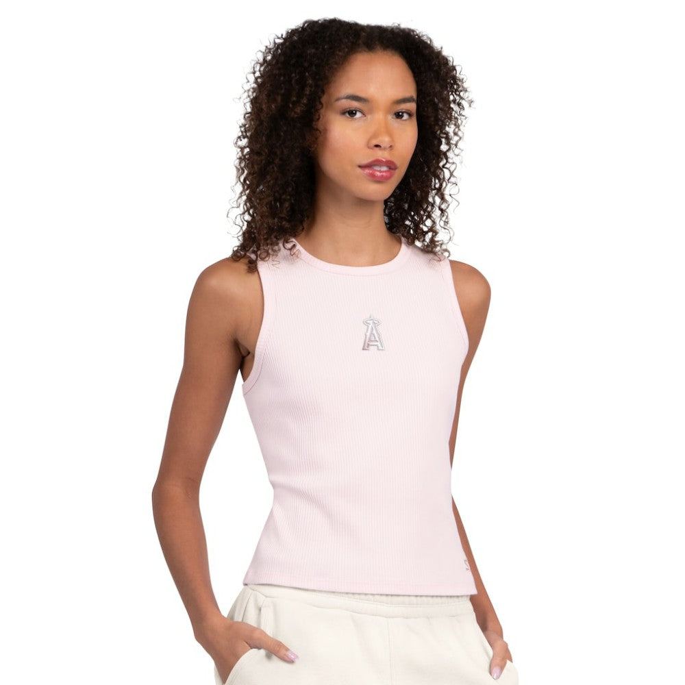 Los Angeles Angels Starter Women's Pastels Ribbed Tank Top Light Pink