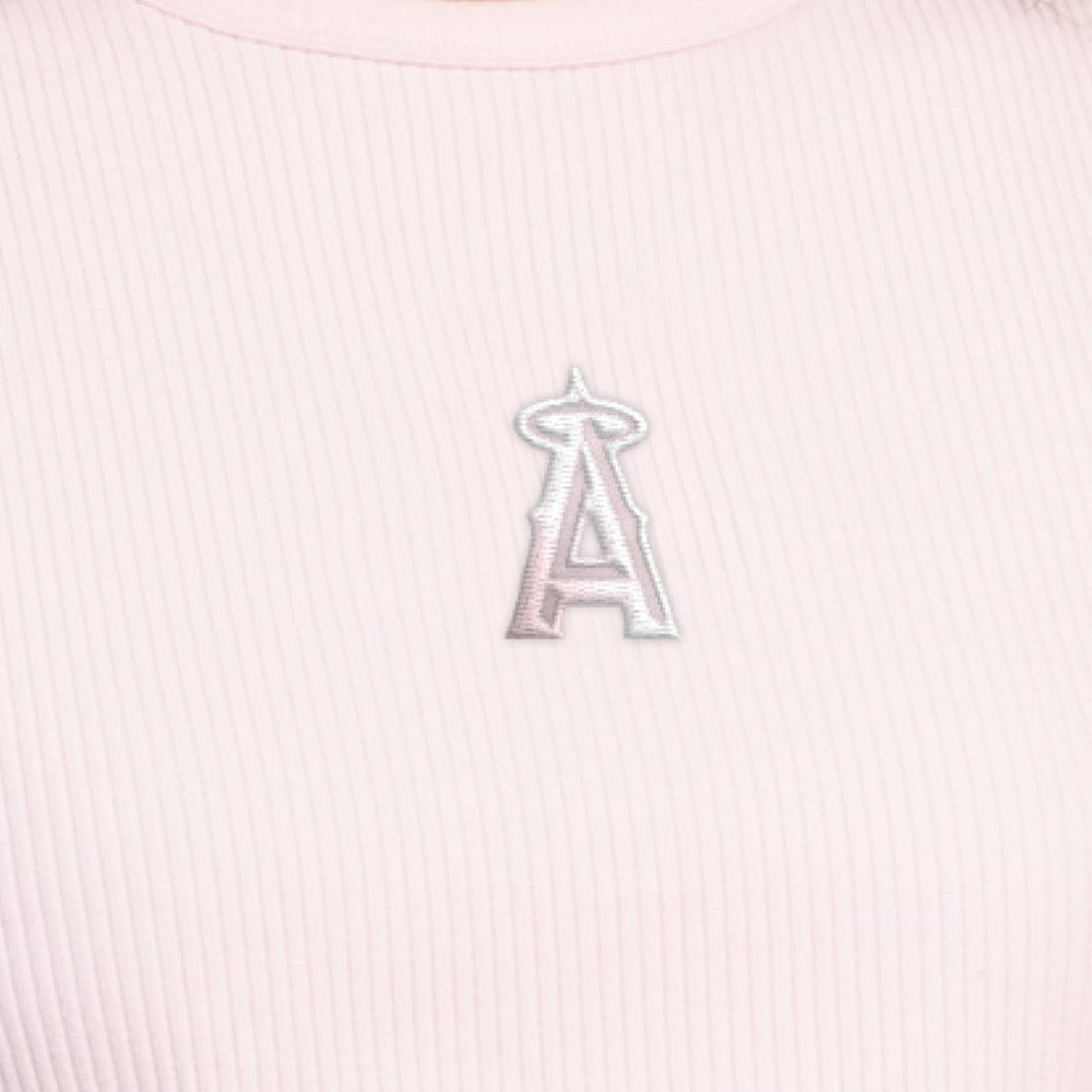 Los Angeles Angels Starter Women's Pastels Ribbed Tank Top Light Pink