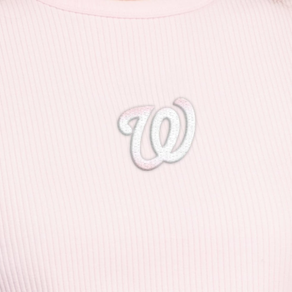 Washington Nationals Starter Women's Pastels Ribbed Tank Top Light Pink