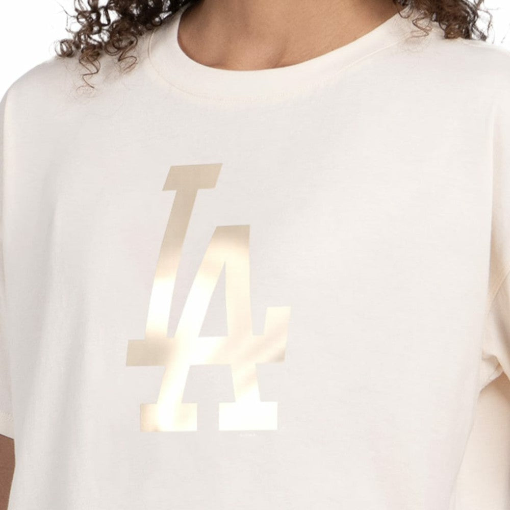 Los Angeles Dodgers Starter Women's Pastels Boxy Cropped T-Shirt Cream