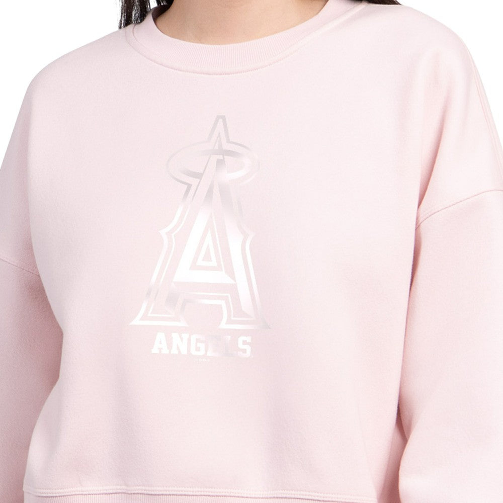 Los Angeles Angels Starter Women's Pastels Boxy Fleece Sweatshirt Light Pink