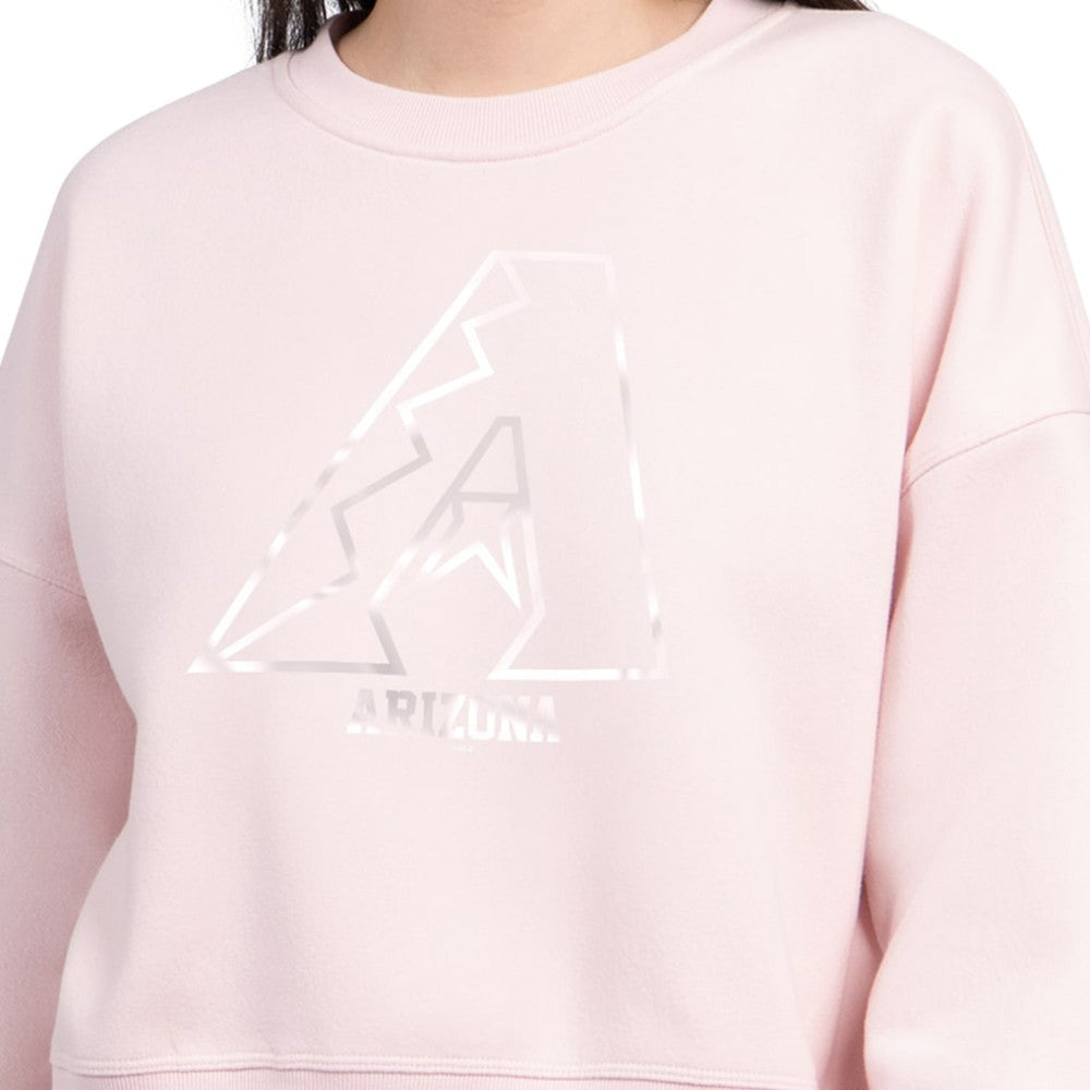 Arizona Diamondbacks Starter Women's Pastels Boxy Fleece Sweatshirt Light Pink