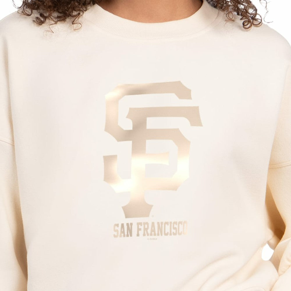 San Francisco Giants Starter Women's Pastels Boxy Fleece Sweatshirt Cream