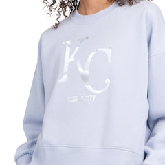 Kansas City Royals Starter Women's Pastels Boxy Fleece Sweatshirt Light Blue