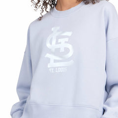 St. Louis Cardinals Starter Women's Pastels Boxy Fleece Sweatshirt Light Blue