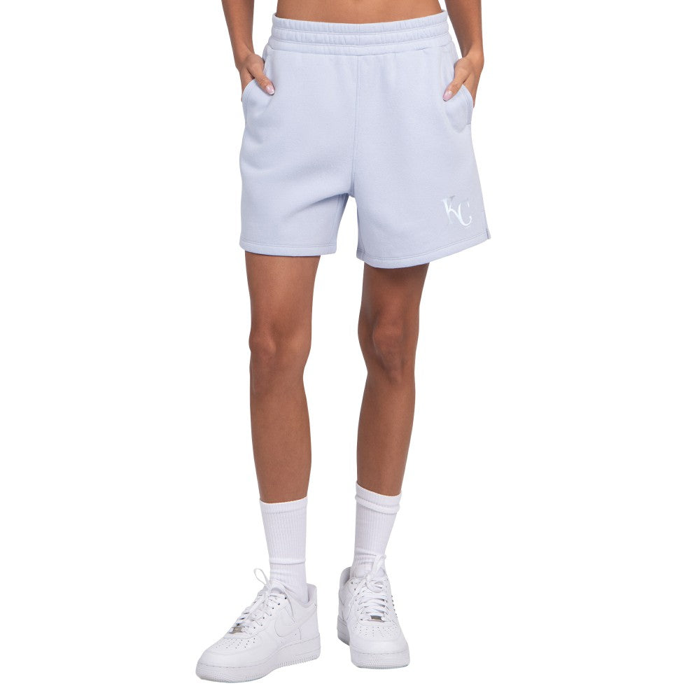 Kansas City Royals Starter Women's Pastel High Waisted Shorts Light Blue