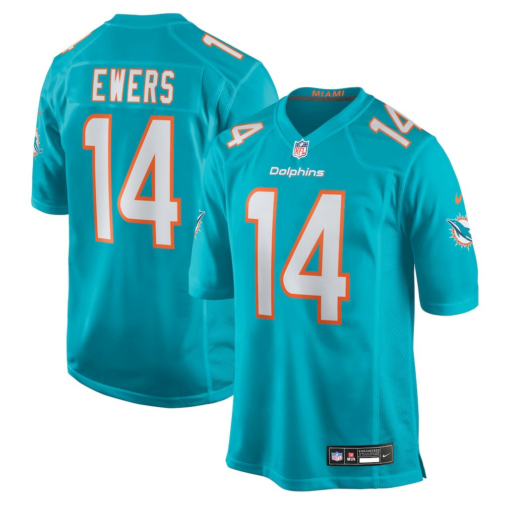 Quinn Ewers Miami Dolphins Team Game Jersey - Aqua discount