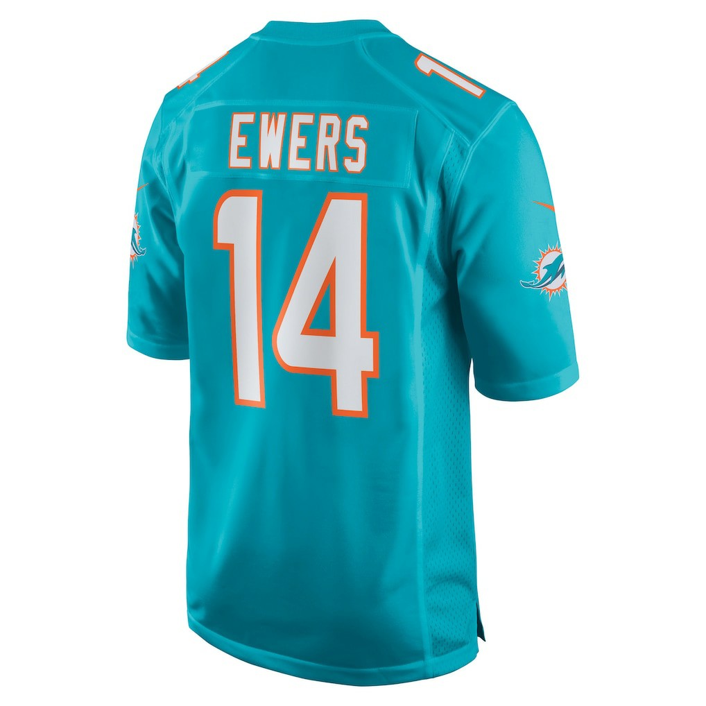 Quinn Ewers Miami Dolphins Team Game Jersey - Aqua discount