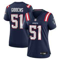 Jack Gibbens New England Patriots Women's Team Game Jersey - Navy cheap