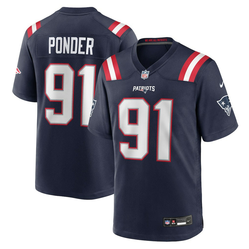 Elijah Ponder New England Patriots Team Game Jersey - Navy on sale