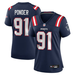 Elijah Ponder New England Patriots Women's Team Game Jersey - Navy discount