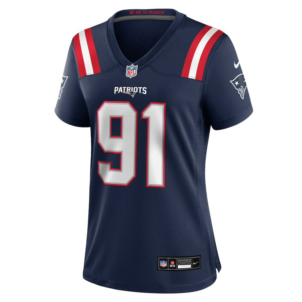Elijah Ponder New England Patriots Women's Team Game Jersey - Navy discount