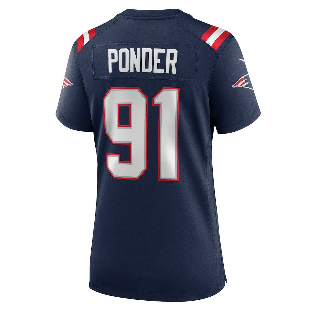 Elijah Ponder New England Patriots Women's Team Game Jersey - Navy discount