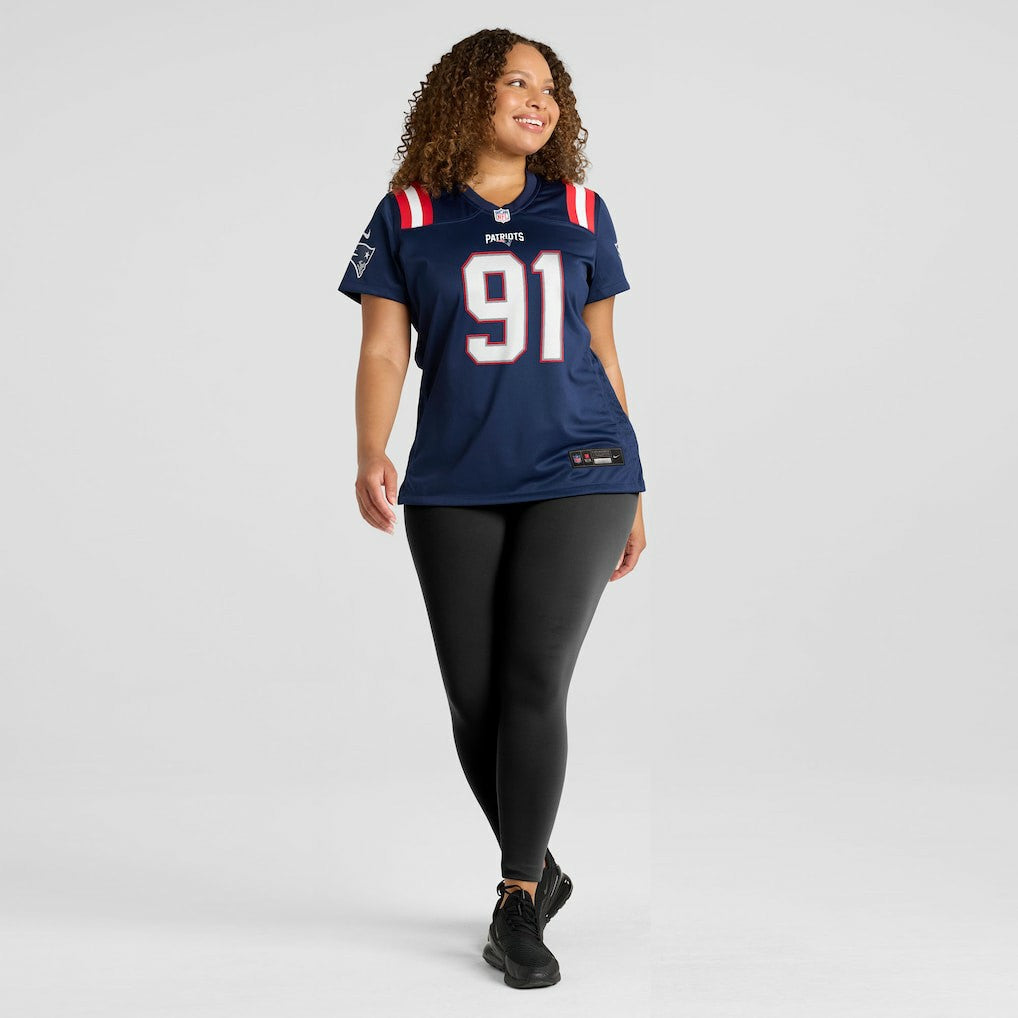 Elijah Ponder New England Patriots Women's Team Game Jersey - Navy discount