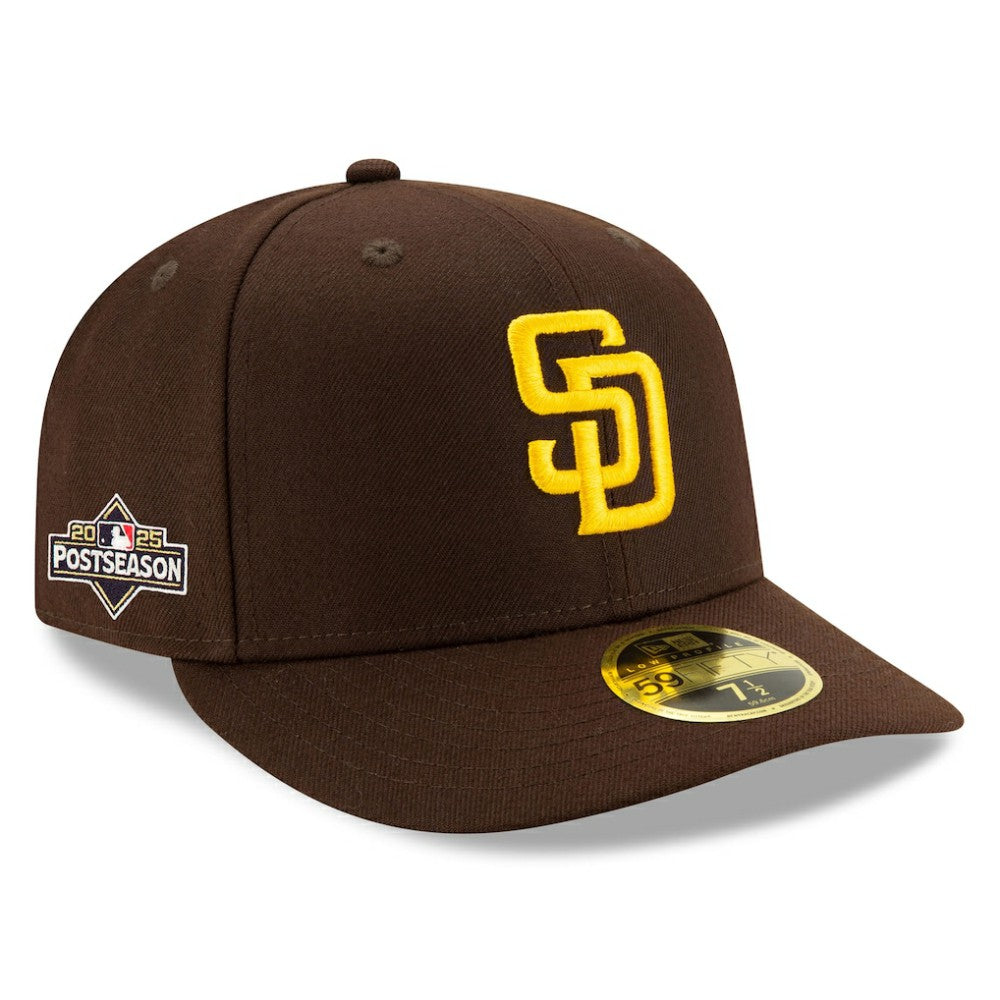 San Diego Padres 2025 MLB Postseason Side Patch Low Profile 59FIFTY Fitted Hat Brown